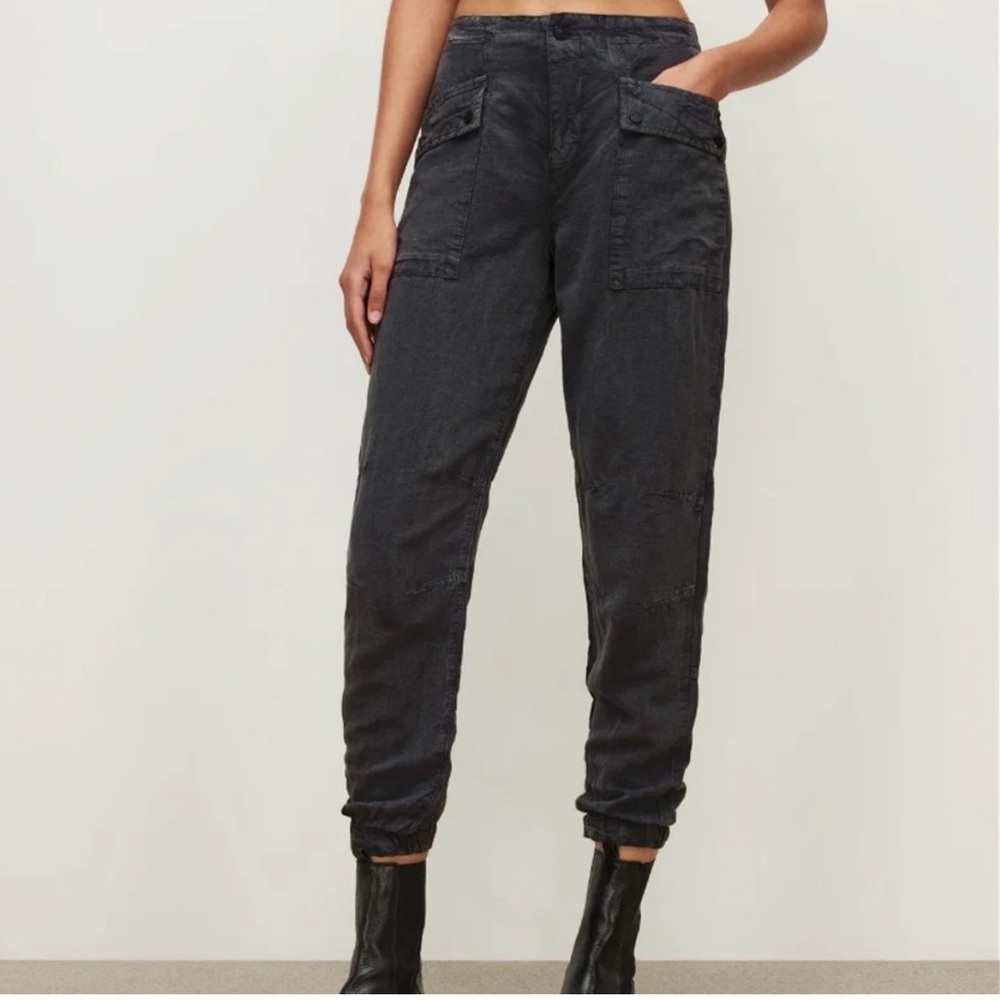 AllSaints Val High Waisted Linen Joggers